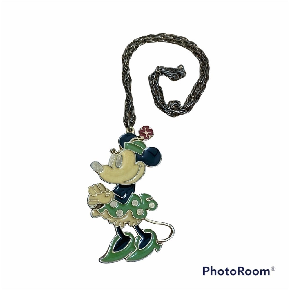 Vintage Disney Minnie Mouse Enamel 70s Necklace